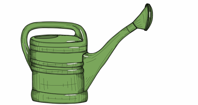 Tekening groene gieter